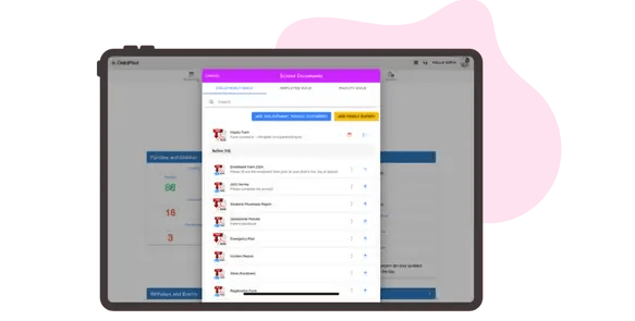 ChildPilot digital check-in dashboard