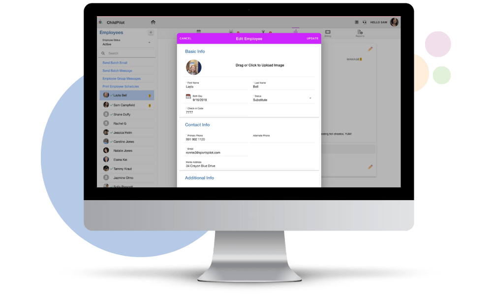 ChildPilot dashboard mockup