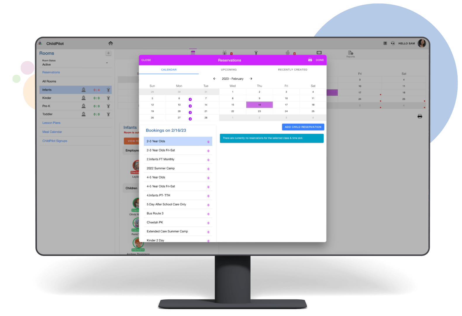 ChildPilot attendance interface