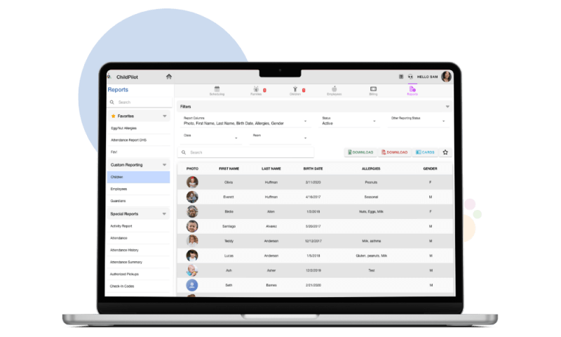 ChildPilot dashboard mockup