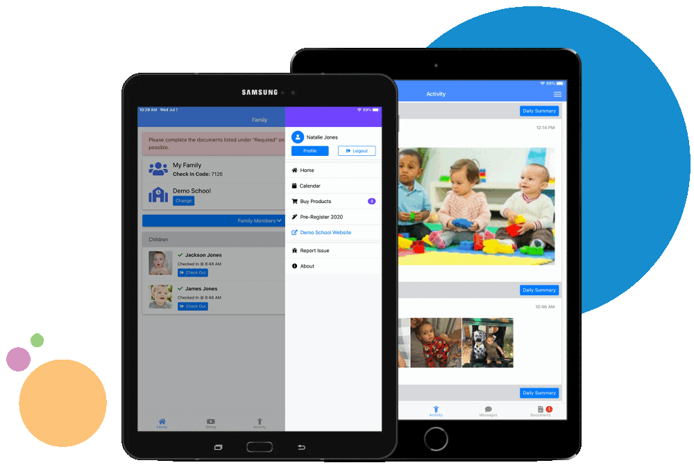 Family Data Storage Childcare Management Software